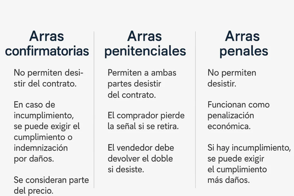 ¿Qué Pasa Cuando Vence el Plazo en un Contrato de Arras? 4 tipos de arras y que sucede en caso de vencimiento